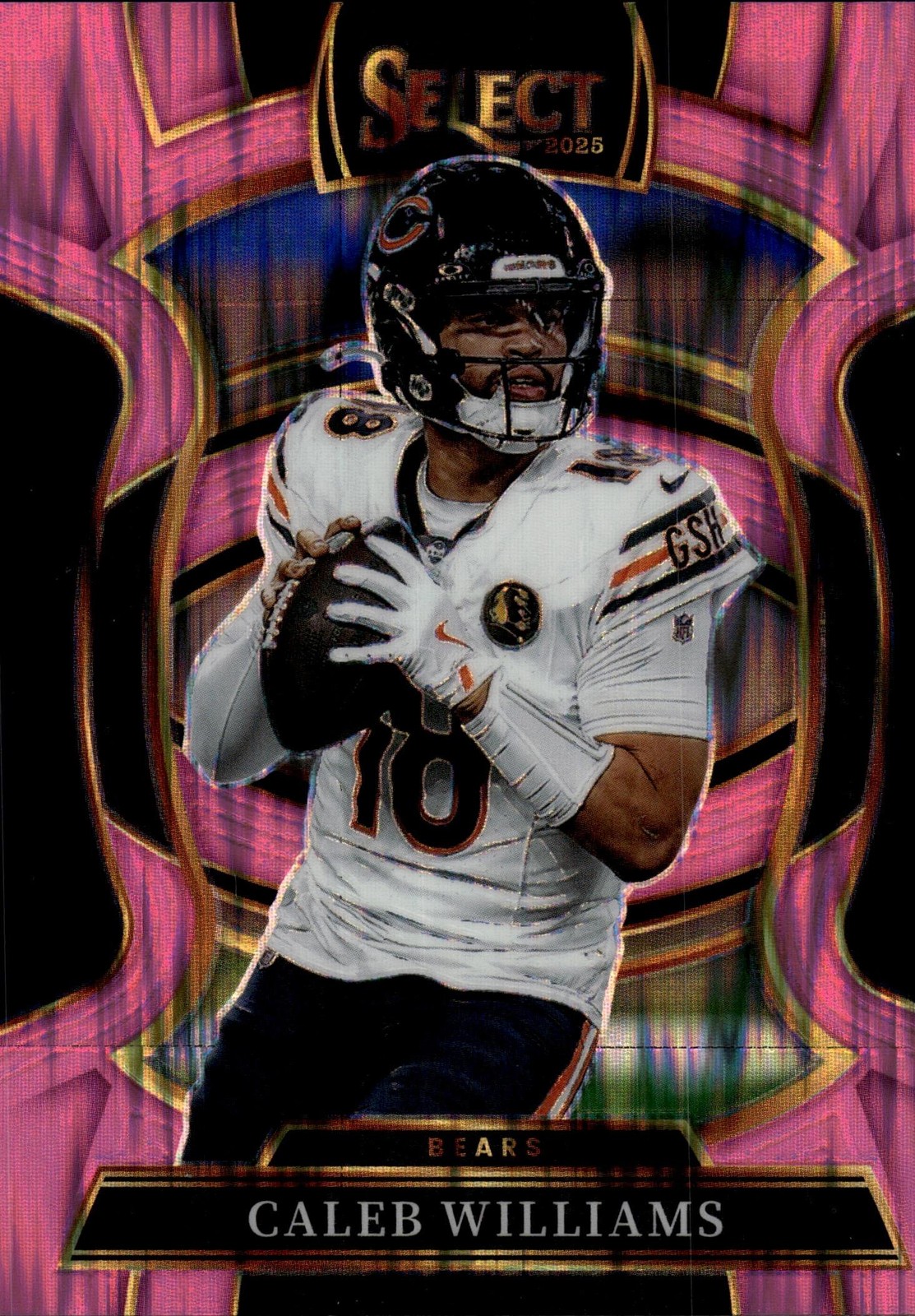 2025 Panini Select #73 Caleb Williams Pink Prizm Shock