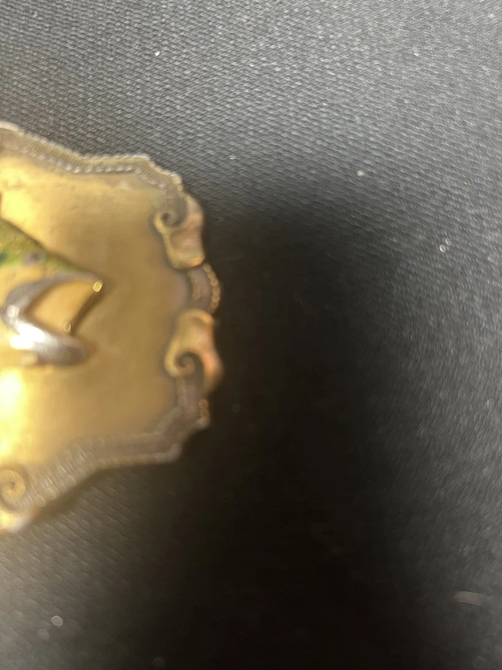 Винтажная пряжка для ремня 1970-х годов пряжка Raintree и ювелирные изделия Inc эмаль бас 3D рыба - Изображение 4 из 4