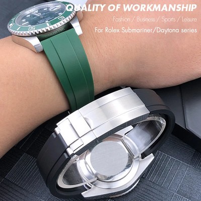 19mm-22mm Watch Band For Submariner OYSTERFLEX DEEPSEA Explorer Omega IWC Seiko