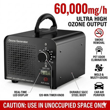 60000mg/h Ozone Generator Machine Air Purifier Ionizer Ozonator Timer for Home