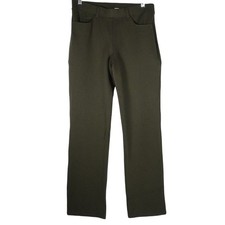 VGUC Quince Ultra-Stretch Ponte Straight Leg 4-Pocket Pant Olive Small Petite