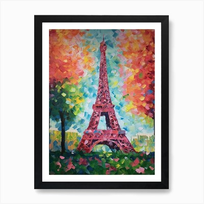 Eiffel Tower Paris France David Hoc Framed Wall Art Poster Canvas Print Picture