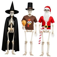 3Set 12 FT Skeleton Clothes Accessories 12ft Skeleton Outfits for Holiday Theme