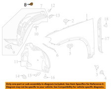 MERCEDES OEM 17-23 AMG GT 43 Fender Components-Ft Fender Liner Nut 0009909918