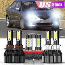 For Mazda 3 2004 2005 2006 6x 6000k Led Headlight Hilo Fog Light Bulb Kit