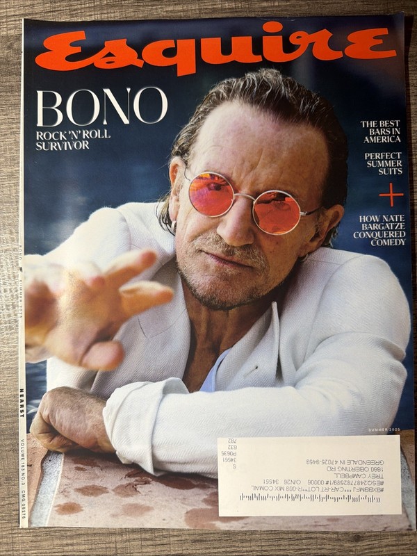 Esquire Magazine Summer 2025 - Bono Vol. 183 No. 3