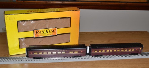 Juego de 2 vagones de pasajeros Rail King LN 2 Pennsylvania para dormir 30-6787 MTH - VIDEO | Condition: Used