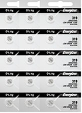 Fifteen Energizer 319 SR527SW Silver Oxide Coin Cell Batteries 1.55V w/Track