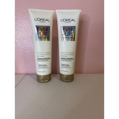 2pk L'Oreal EverPure Simply Clean Conditioner Sulfate Free Vegan 8.5oz Each
