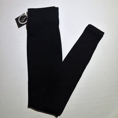 C est Moi Seamless Black Leggings One Size Cotton Blend Stretch O/S