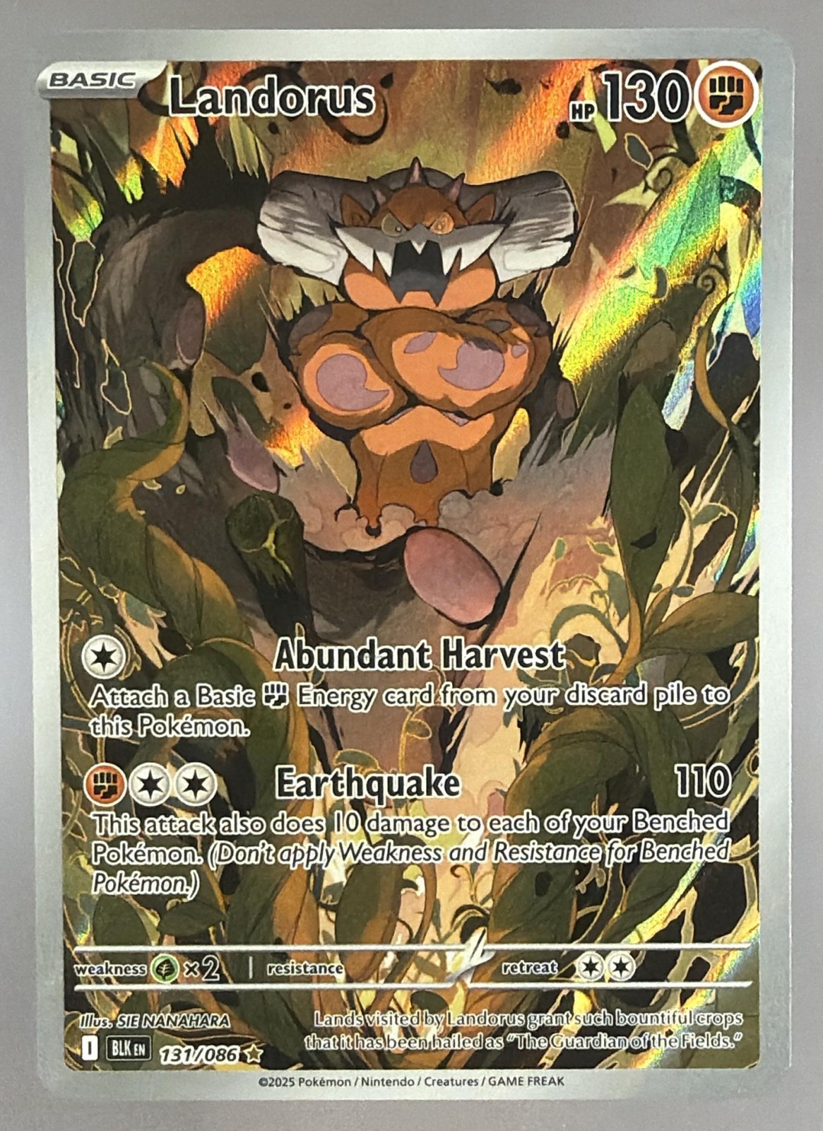 2025 Pokemon Black Bolt Landorus Illustration Rare #131/086 NM