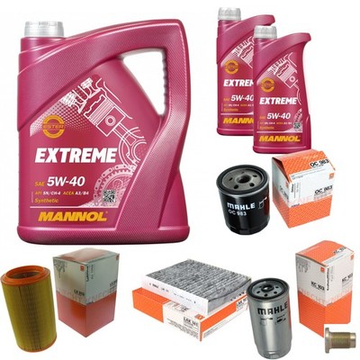 MAHLE Inspektionspaket 7L MANNOL 5W-40 Extreme für Alfa Romeo 156 Sportwagon