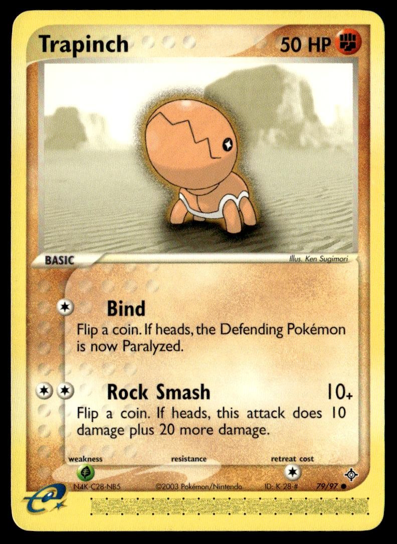 Trapinch 79/97 Dragon Common English Pokemon Card