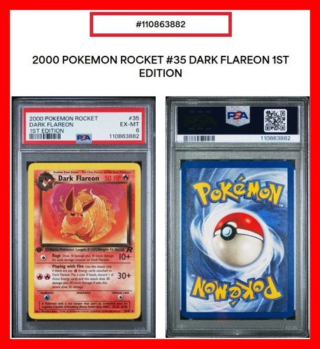 Dark Flareon (1st Edition) graded PSA 6 for sale on eBay