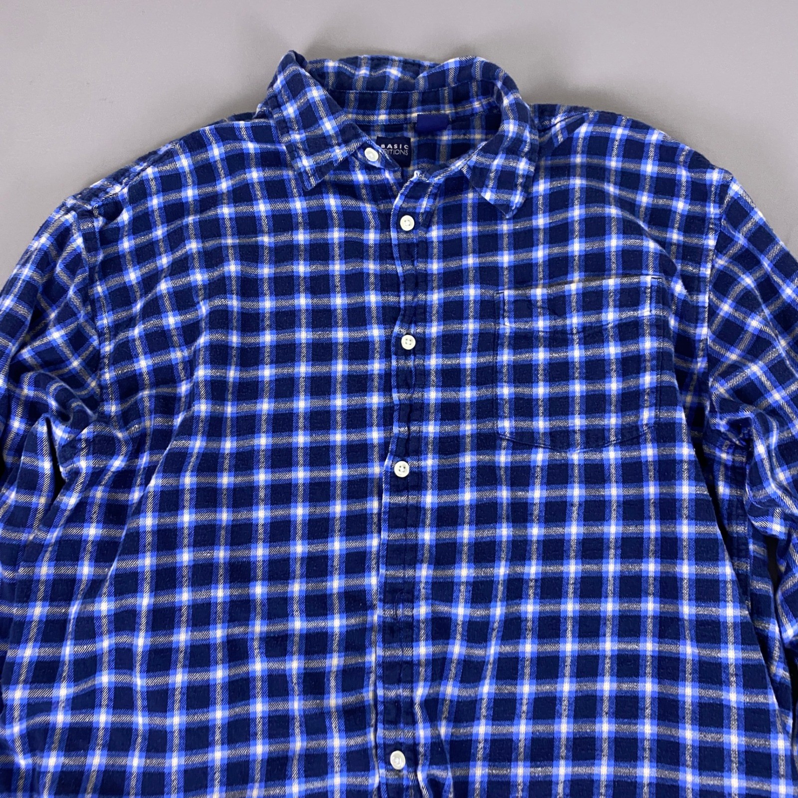 Basic Editions Flannel Button Down Shirt Men's XL… - image 3