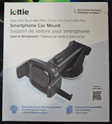 Iottie Easy One Touch  Mini Pro Smartphone Car Mount Black Brand New Sealed