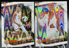 Saniya Rivers 2025 WNBA Prizm White Seismic RC True Rookie 131 & Variation 150