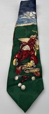 TOBASCO Novelty Neck Tie Lobster Golf Motif 100 Silk USA 58"