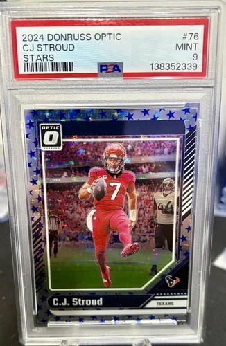 2024 PANINI DONRUSS OPTIC STARS #76 CJ STROUD PSA 9