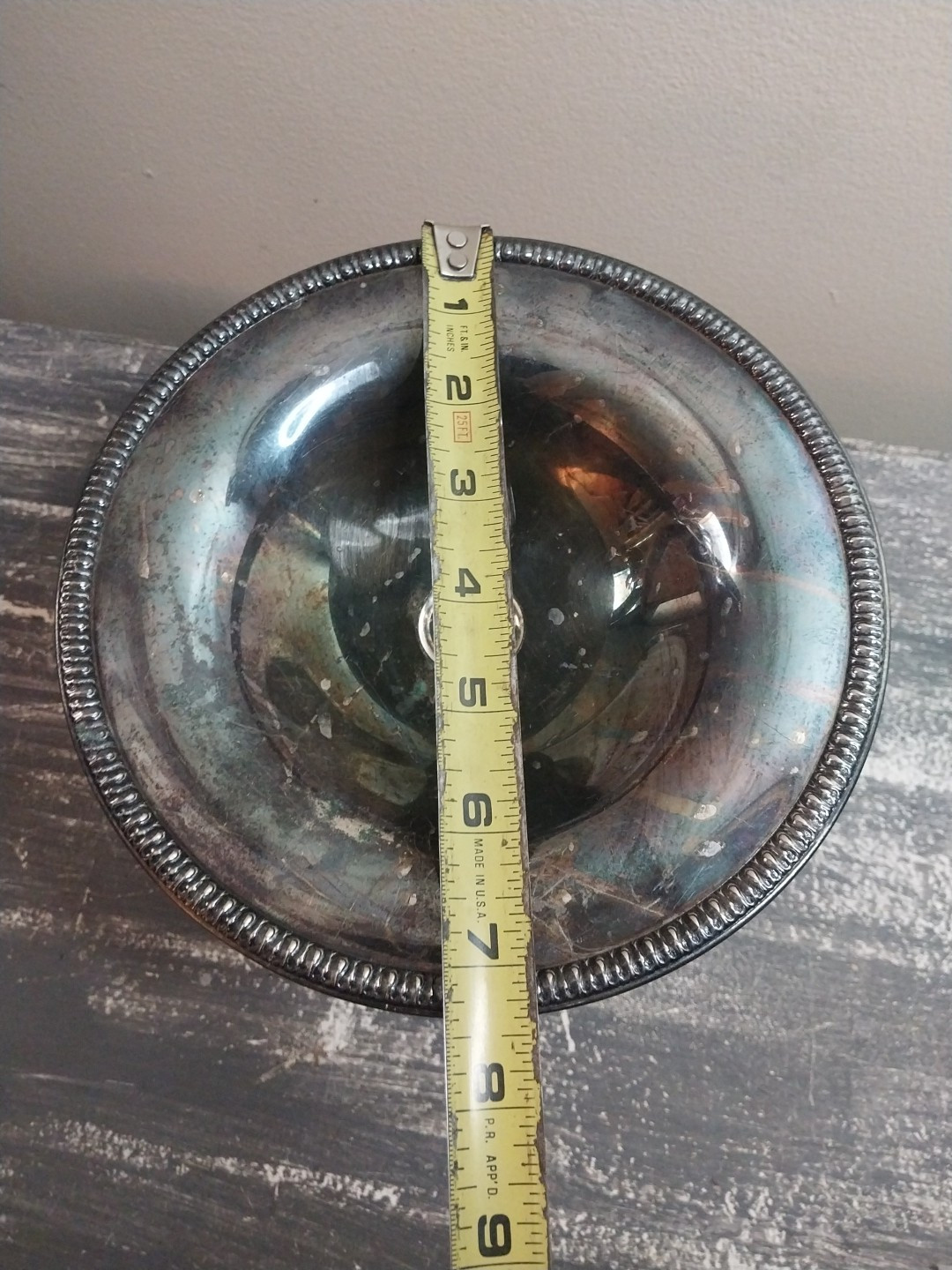 Vintage Compote Pedestal Plate Dish, Silverplate?