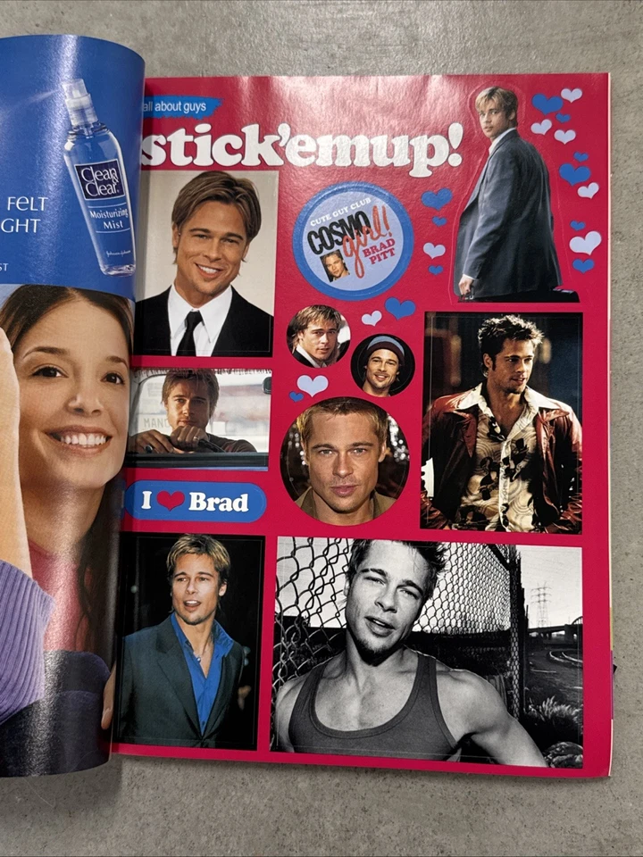 CosmoGirl Magazine Dec 2001 Gwen Stefani Cover Y2K Fashion Brad Pitt Stickers Foto 4 de 4