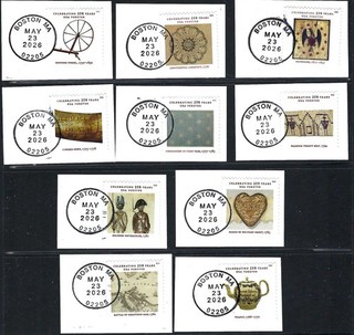 6087 96 Treasures of the Revolutionary Era Circular Date Stamp cancels FDC