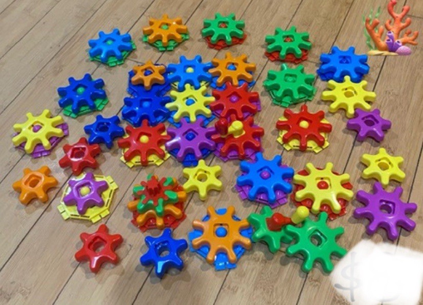 Techno Kids Stack & Spin Gears Building Set - 60 Pieces