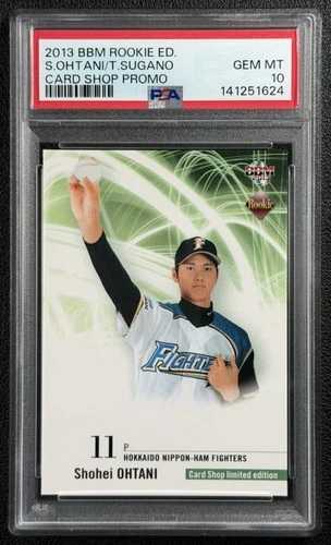SHOHEI OHTANI PSA 10 2013 BBM ROOKIE EDITION CARD SHOP PROMO RC w/ SUGANO GEM