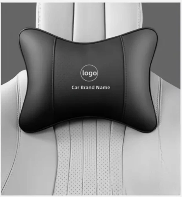 2pcs Universal Car Neck Pillow Breathe Cushion Headrest Pillow Leather For Ford - Imagem 2 de 4