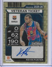 Kevin Punter 2025-26 Panini Contenders Euroleague SP Gold Vinyl Auto 1/1 Barca