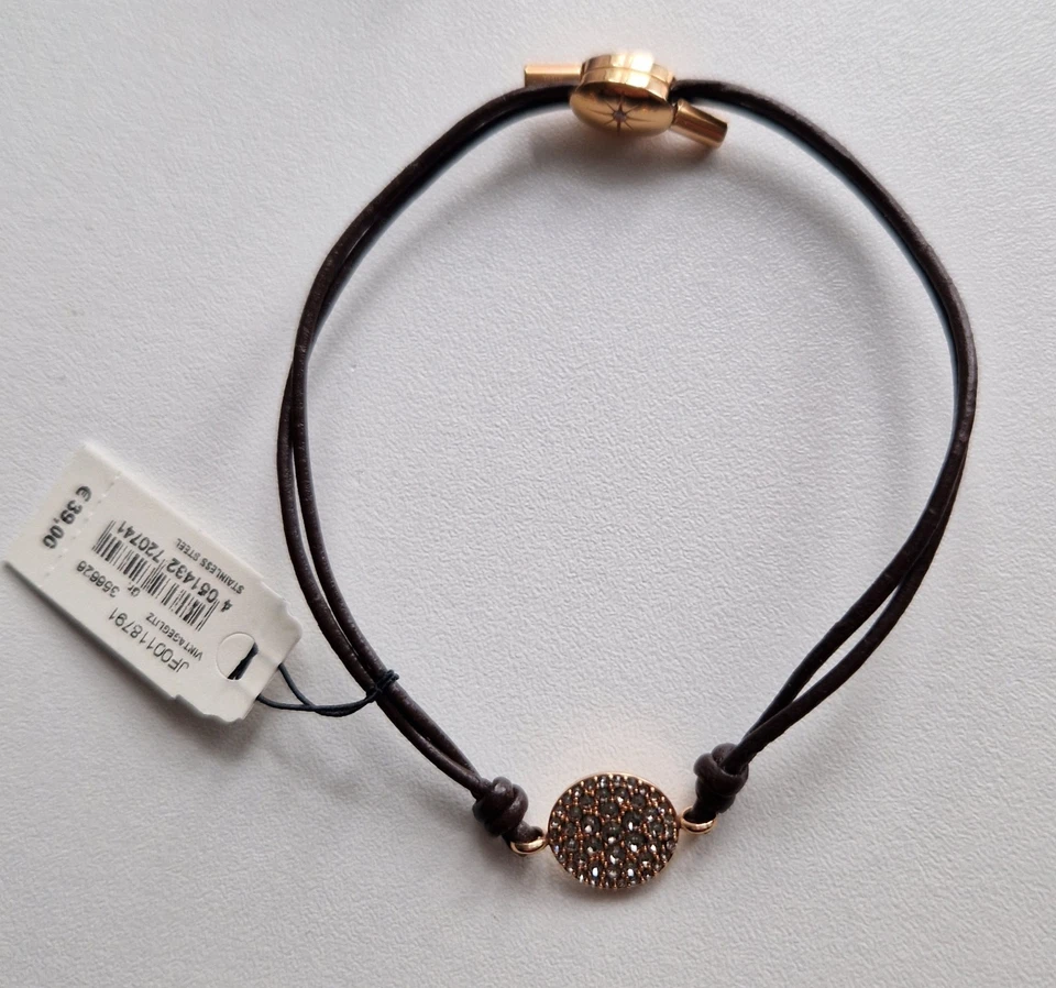 Fossil Leder Armband braun rosegold - NEU - NP 39,00 € - Bild 2 von 4