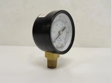 186696 New-No Box; Weksler UA20A4L Pressure Gauge; 2" Dial; 0-30psi 1/4" NPT