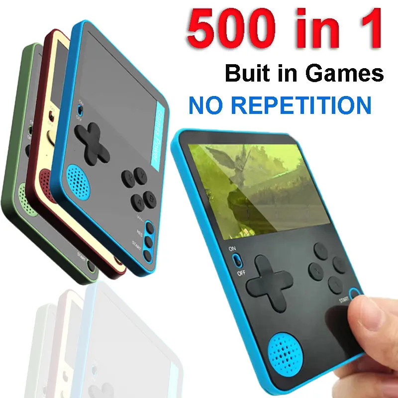 Retro Handheld Game Console 500 Built-In Games LCD Portable Video Player Kids