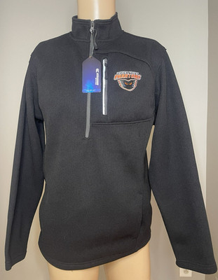 Flyers Phantoms Fleece NHL Size M Medium 1/4 Zip Shirt Pullover Black Colosseum