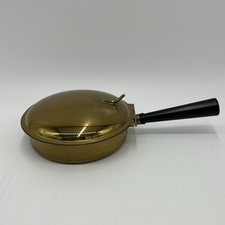 Vtg Krome Kraft Farber Bros Solid Brass Silent Butler Crumb Catcher Made in USA