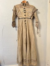 AS IS Study Antique 1890  s Victorian Gown Wool Lace Dress