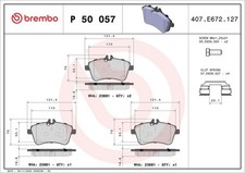 Brembo Bremsbelagsatz Vorne Lucas-System für Mercedes W169 W245 04-12