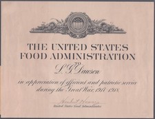 HERBERT HOOVER - DOCUMENT SIGNED