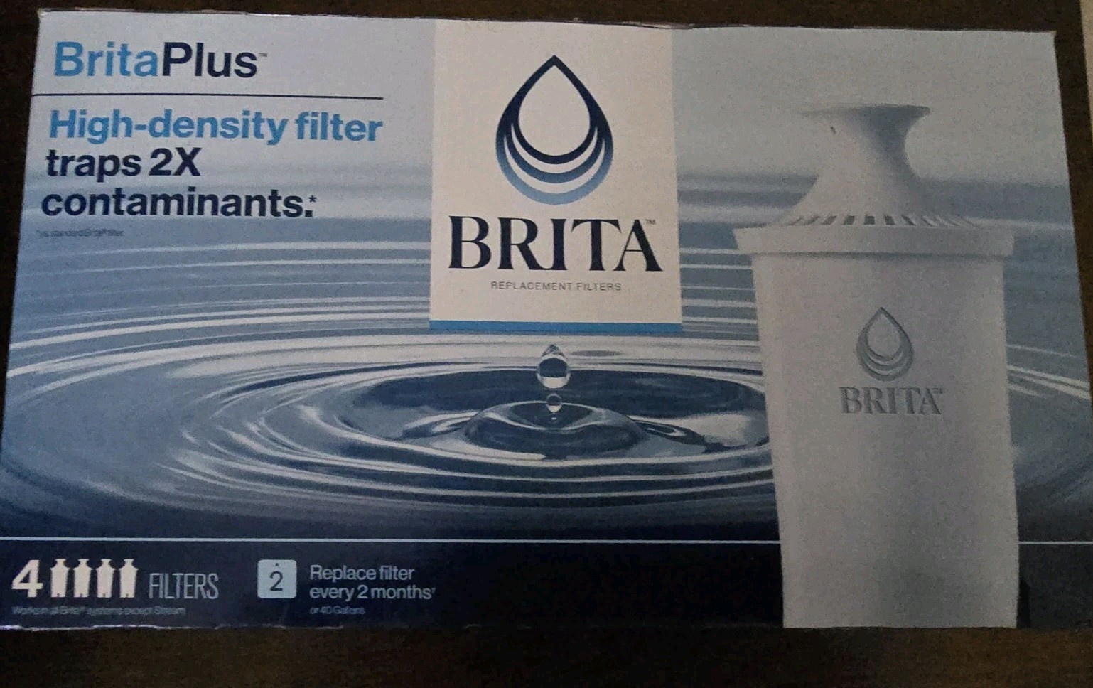 Brita Plus Replacement Water Filter, BPA-Free, High-Density 