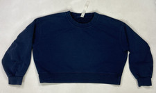 Lululemon Perfectly Oversized Crew Sweatshirt Women Size 8 Navy Blue W3EBES