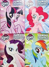 MY LITTLE PONY Jumbo Coloring Books Activity - Set Of 4 - Brand New