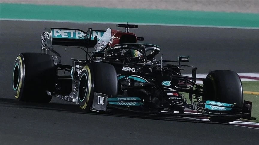 MINICHAMPS 1:43 F1 MERCEDES W12 HAMILTON WINNER QATAR GP 2021 DIECAST 410212144
