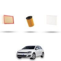 Hoffcar Wartungsset - 3 Filter FüR Vw Golf Vii (5G1/BA5) 1.6 Tdi 81 Kw Ab 2012
