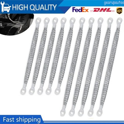 10PCS Car Truck Firewall Engine Body Engine Ground Strap Tinned Copper Cable Kit