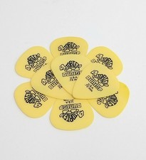 DUNLOP  Tortex Sharp Lot of 9 New Guitar Picks .73mm Yellow U.S.A.