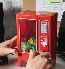 Retro Mini Candy Vending Machine Fun Dispenser for Jelly Beans & Gumballs Red