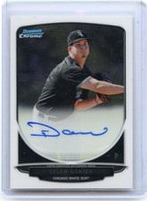 2013 BOWMAN CHROME #BCA-TDA TYLER DANISH AUTOGRAPH ROOKIE RC, WHITE SOX, 050614
