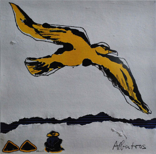Manifesto Albatros Dorothea Wenzel stampa artistica raro 050 - Foto 1 di 1