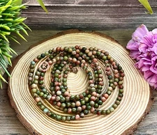 Wholesale Lot 6 Pcs Natural Unakite  4mm 7.5” Crystal Stretch Bracelet