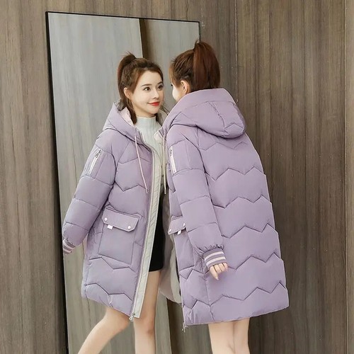 Winter Women Long Parka Jacket Hooded Thick Overcoat Warm Puffer Coat Outerwear - Picture 24 of 38